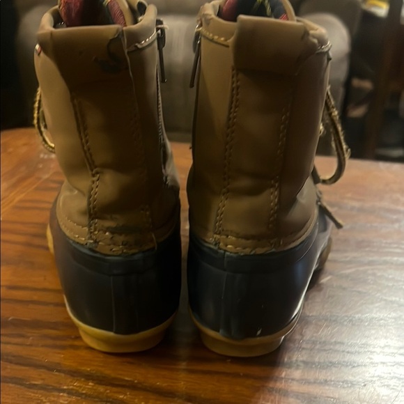 Brown and Blue Duck Boots - Picture 2 of 6